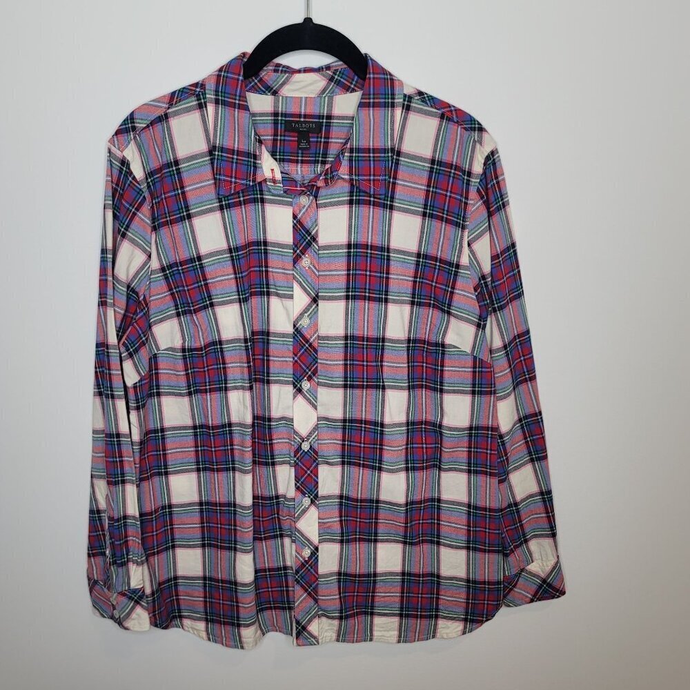 Talbots Button Up Womens Large Petite